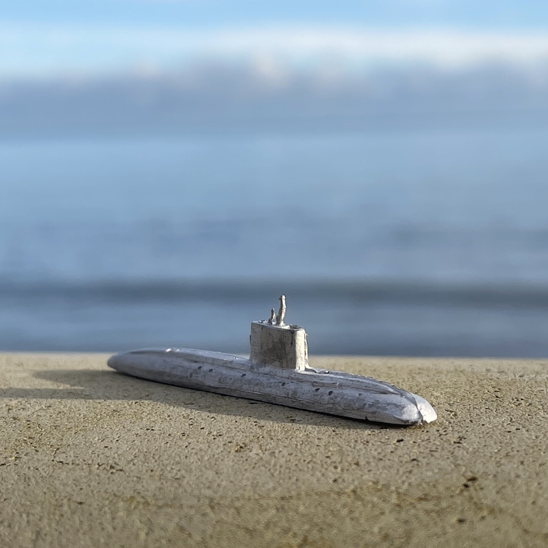 kilo-1250-model rosyjski okret podwodny klasy kilo, model w skali 1/1250