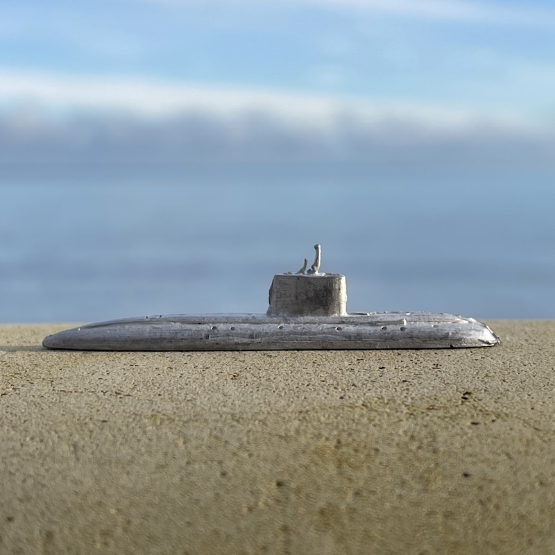 model-1250-skala-okret-podwodny-rosyjski-kilo model linii wodnej okretu podwodnego klasy kilo