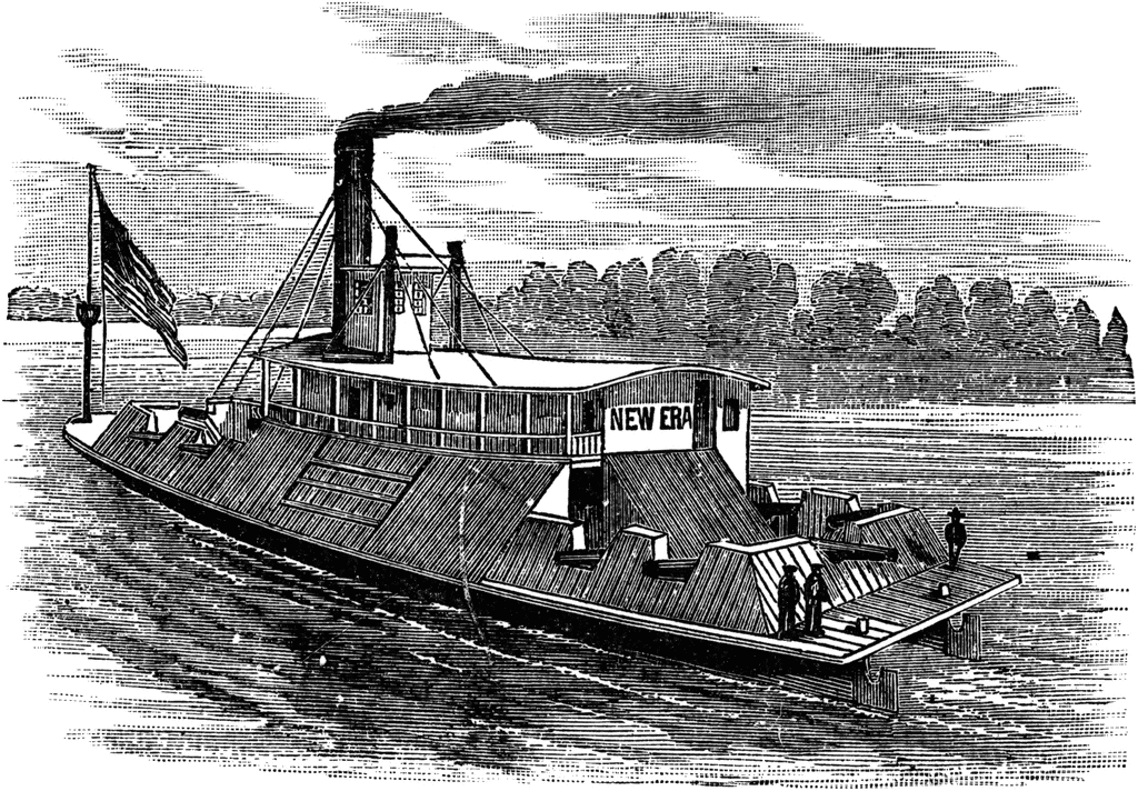 USS New Era była parowcem z napędem kołowym